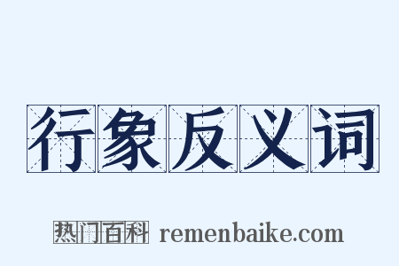 行象反义词是什么意思的图片